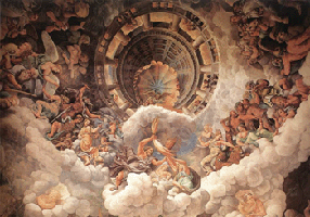 Picture of a detail of the dome vault of the Camera dei Giganti - Palace of Te in Mantua